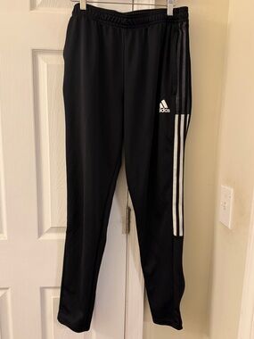 Adidas Men’s Size L Black Joggers | 3 Stripe Athletic Pants
